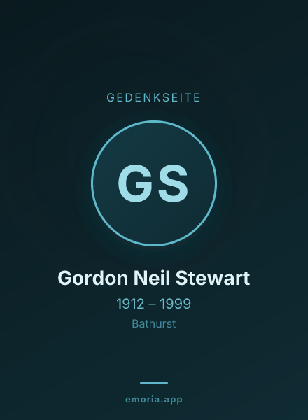 Gedenkportrait von Gordon Neil Stewart