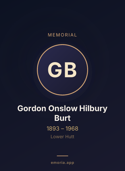 Memorial portrait of Gordon Onslow Hilbury Burt