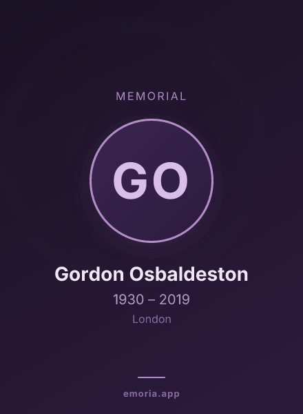Memorial portrait of Gordon Osbaldeston