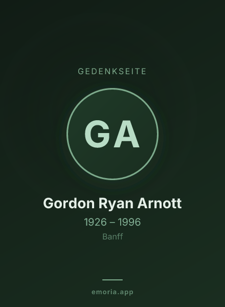 Gedenkportrait von Gordon Ryan Arnott