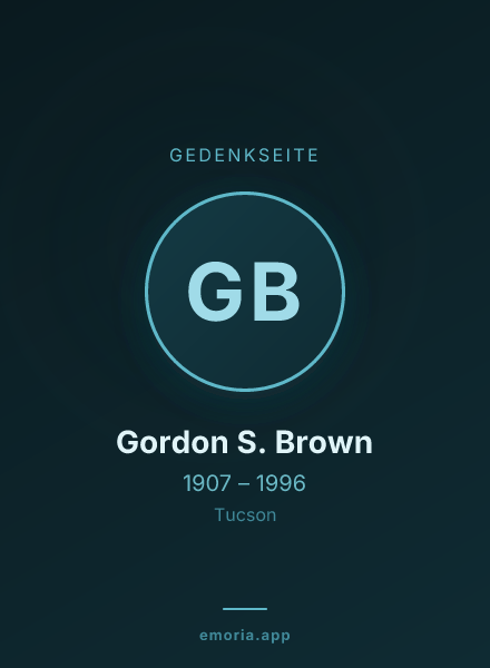 Gedenkportrait von Gordon S. Brown