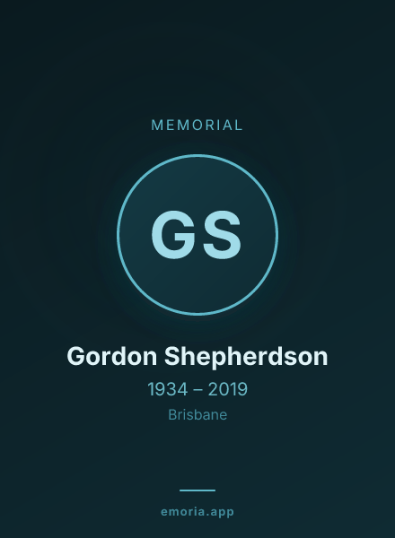 Memorial portrait of Gordon Shepherdson