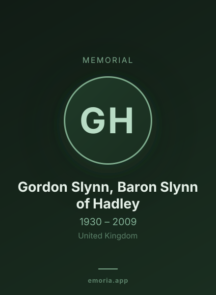 Memorial portrait of Gordon Slynn, Baron Slynn of Hadley