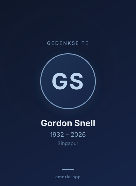 Gedenkportrait von Gordon Snell
