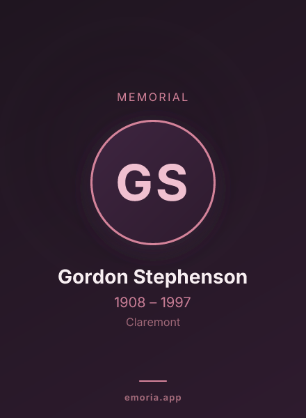 Memorial portrait of Gordon Stephenson