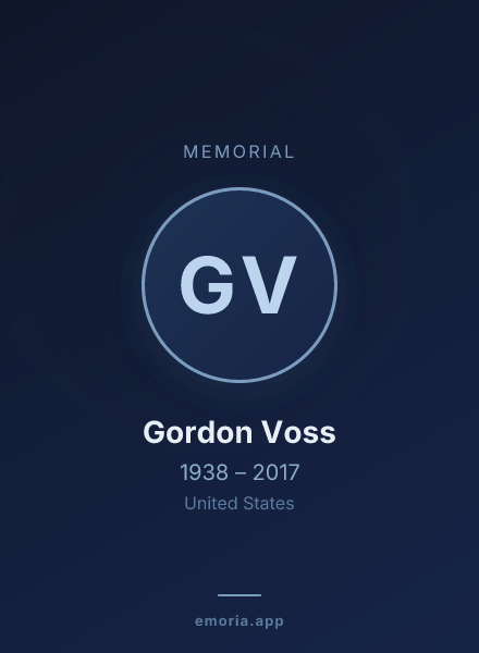 Memorial portrait of Gordon Voss
