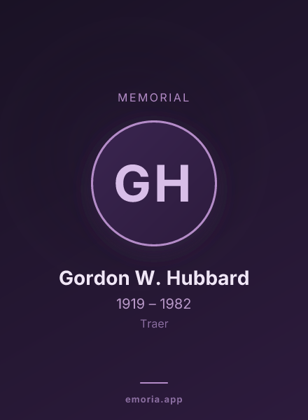 Memorial portrait of Gordon W. Hubbard