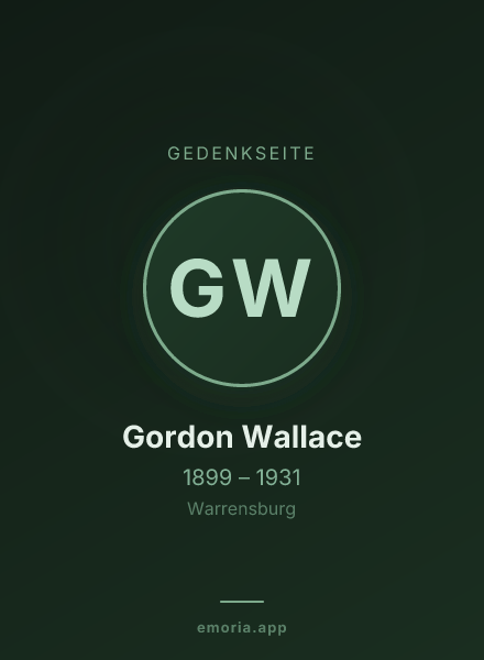 Gedenkportrait von Gordon Wallace