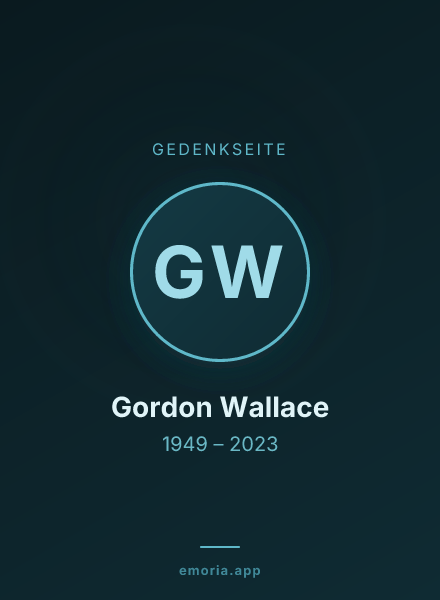 Gedenkportrait von Gordon Wallace