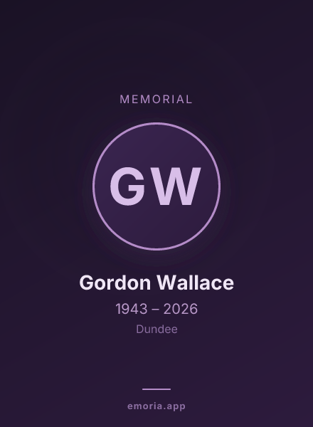Memorial portrait of Gordon Wallace