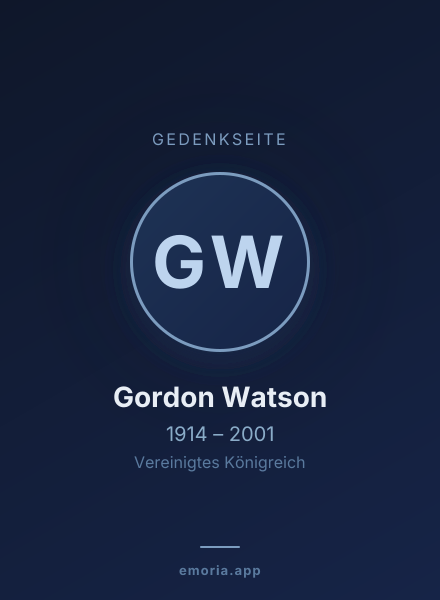 Gedenkportrait von Gordon Watson