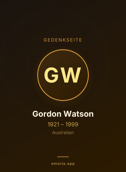 Gedenkportrait von Gordon Watson