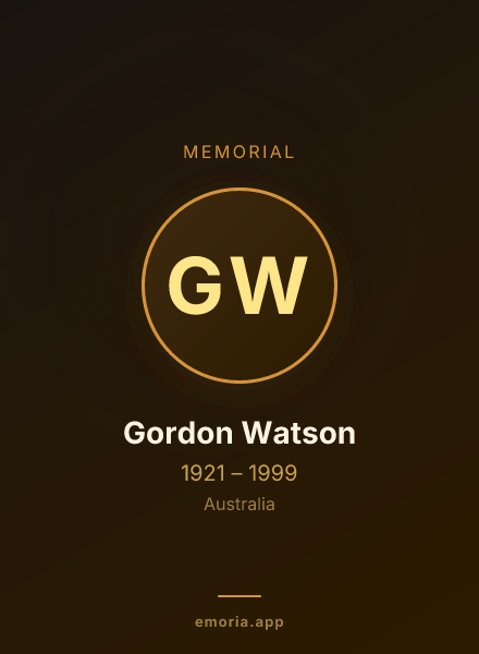 Memorial portrait of Gordon Watson