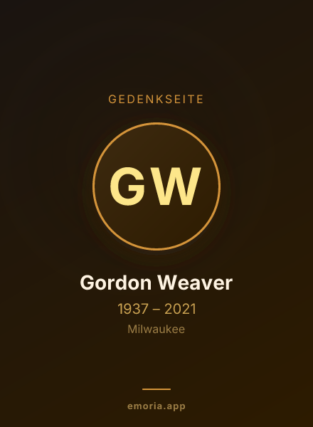 Gedenkportrait von Gordon Weaver