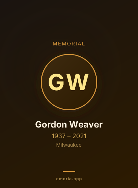Memorial portrait of Gordon Weaver