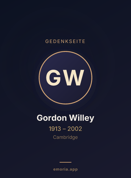Gedenkportrait von Gordon Willey