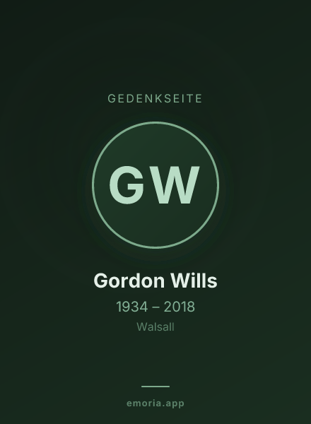 Gedenkportrait von Gordon Wills