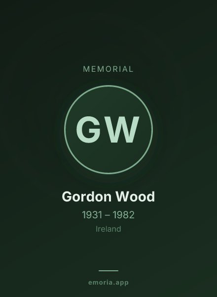 Memorial portrait of Gordon Wood