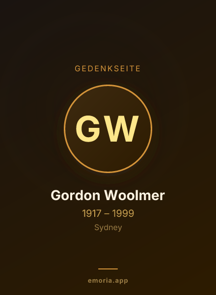 Gedenkportrait von Gordon Woolmer