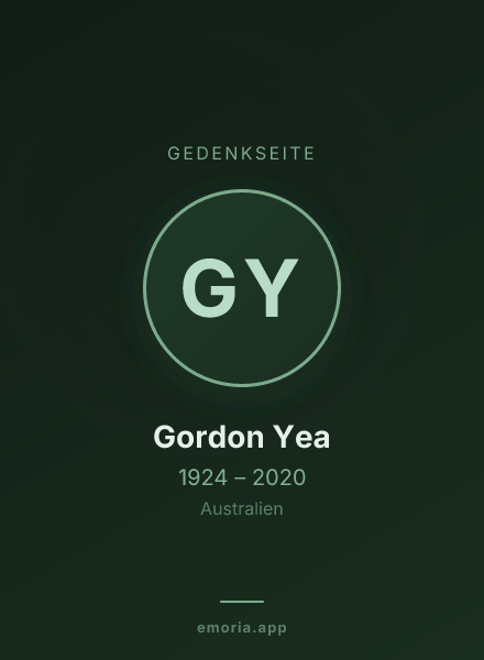 Gedenkportrait von Gordon Yea