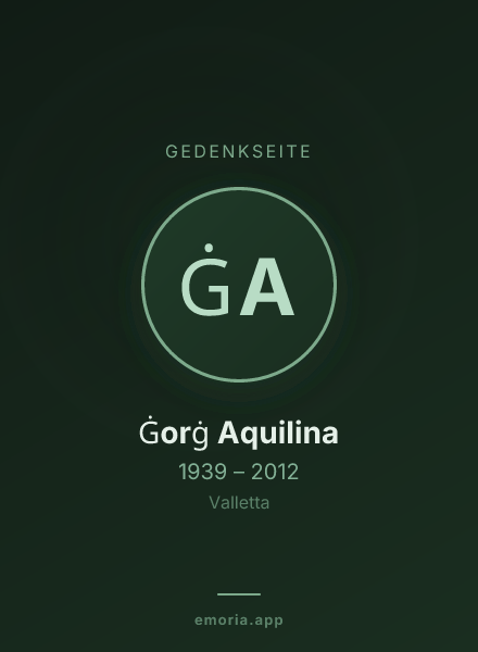 Gedenkportrait von Ġorġ Aquilina