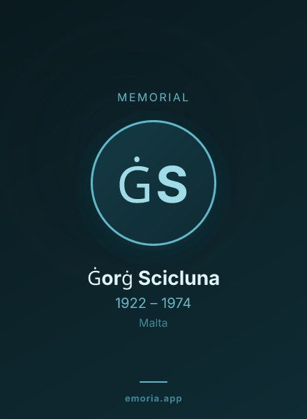 Memorial portrait of Ġorġ Scicluna