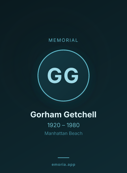 Memorial portrait of Gorham Getchell