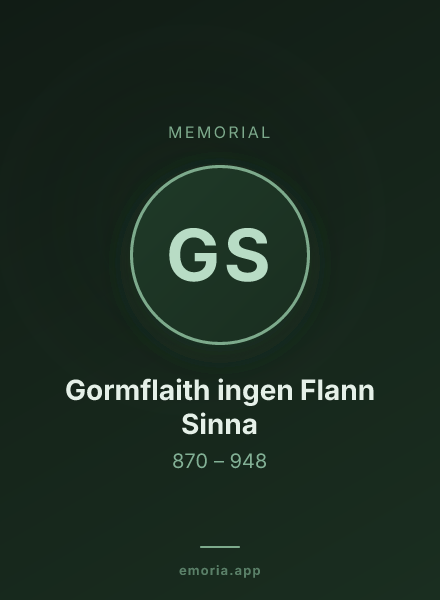 Memorial portrait of Gormflaith ingen Flann Sinna