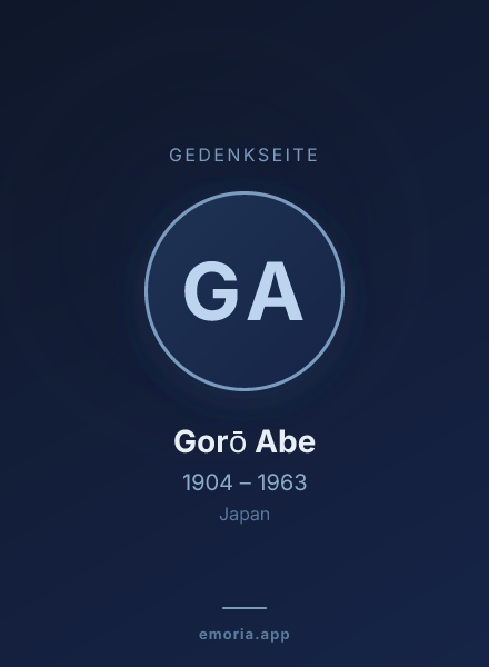 Gedenkportrait von Gorō Abe