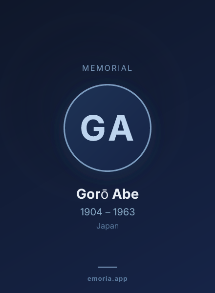 Memorial portrait of Gorō Abe