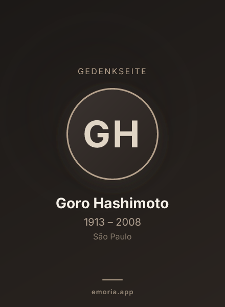 Gedenkportrait von Goro Hashimoto