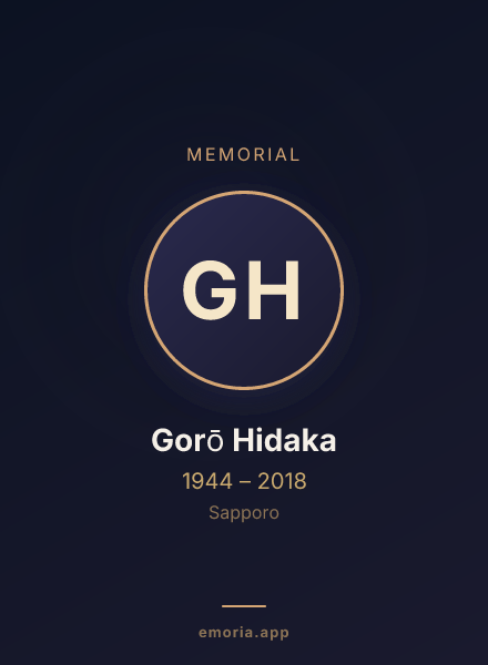 Memorial portrait of Gorō Hidaka