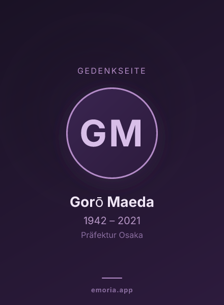 Gedenkportrait von Gorō Maeda