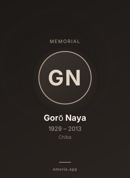 Memorial portrait of Gorō Naya