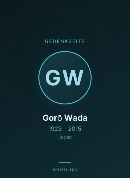 Gedenkportrait von Gorō Wada