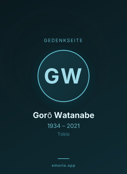 Gedenkportrait von Gorō Watanabe