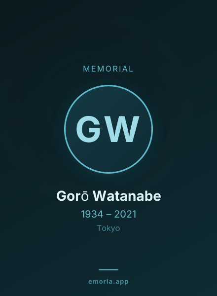 Memorial portrait of Gorō Watanabe