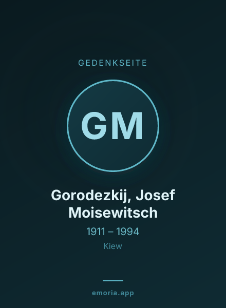 Gedenkportrait von Gorodezkij, Josef Moisewitsch