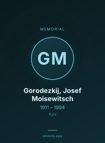 Memorial portrait of Gorodezkij, Josef Moisewitsch