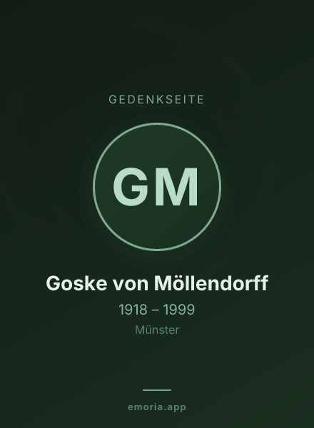 Gedenkportrait von Goske von Möllendorff