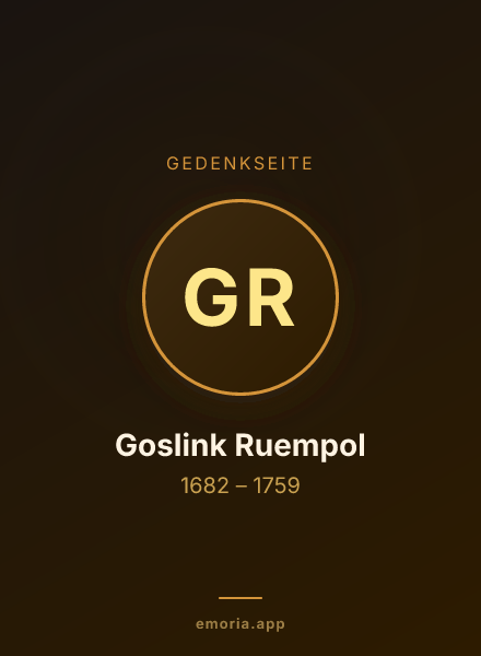 Gedenkportrait von Goslink Ruempol