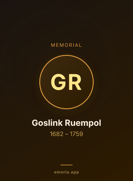 Memorial portrait of Goslink Ruempol