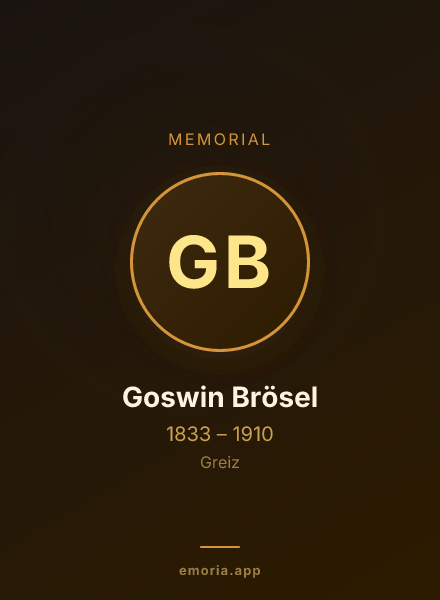 Memorial portrait of Goswin Brösel