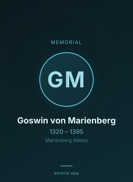 Memorial portrait of Goswin von Marienberg