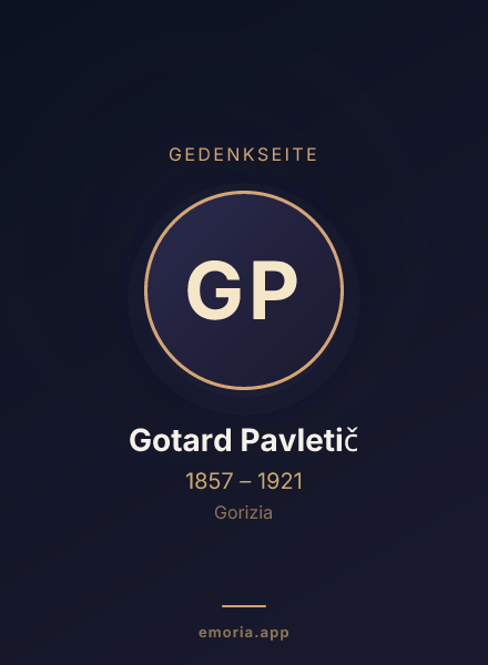 Gedenkportrait von Gotard Pavletič