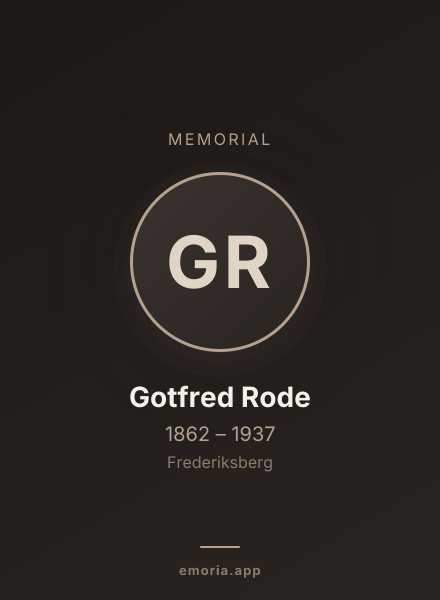 Memorial portrait of Gotfred Rode