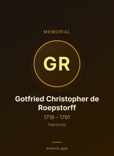 Memorial portrait of Gotfried Christopher de Roepstorff