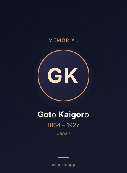 Memorial portrait of Gotō Kaigorō