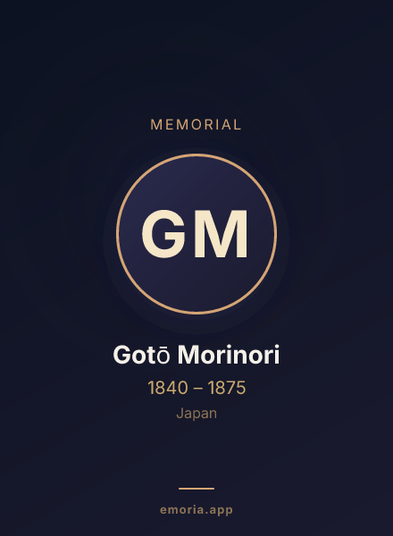 Memorial portrait of Gotō Morinori