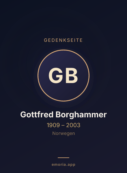 Gedenkportrait von Gottfred Borghammer